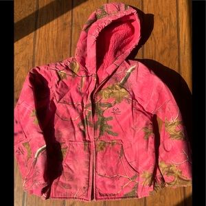 womens pink camo coats